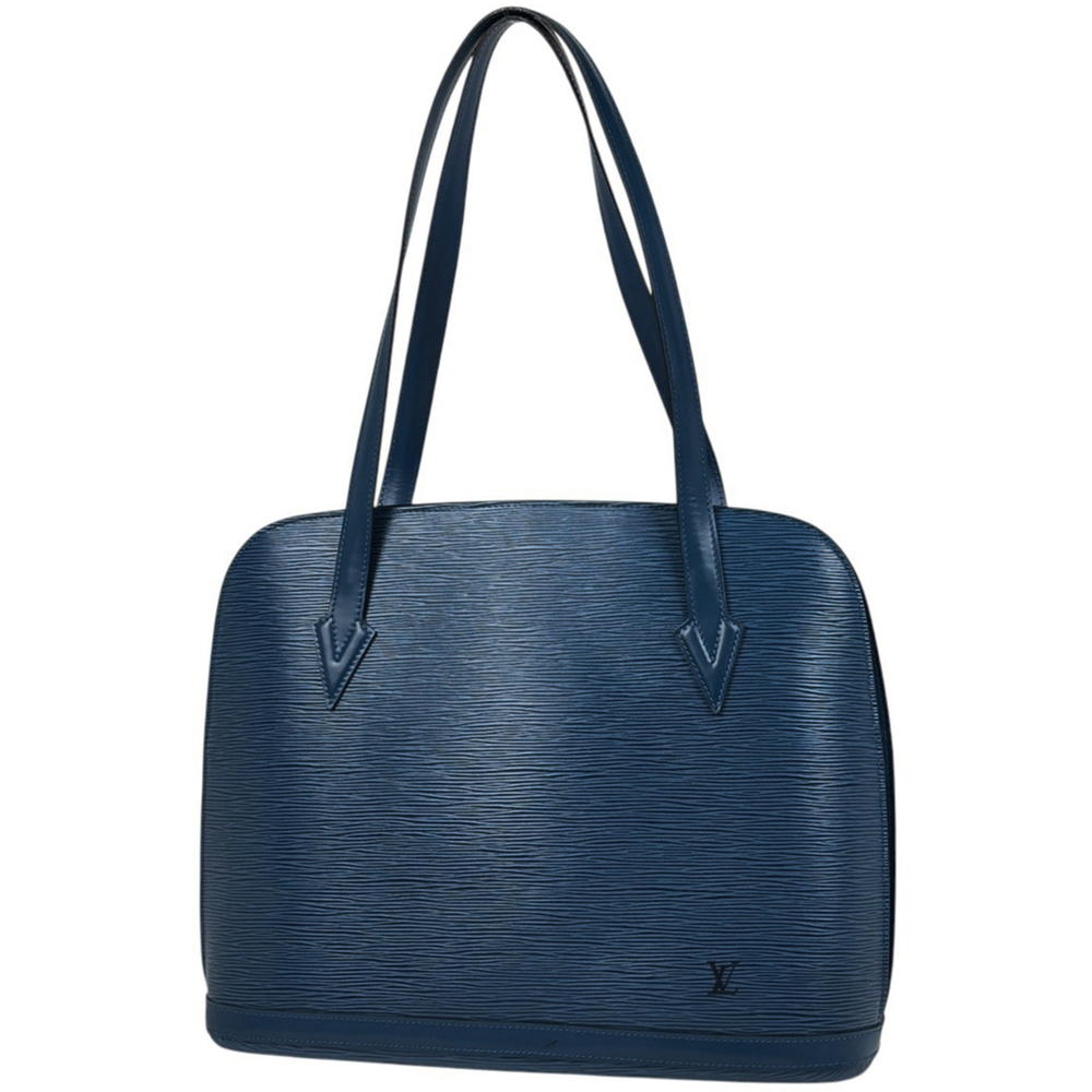 Louis Vuitton Lussac Tote Bag Handbag Epi Toledo Blue M52285 Women's